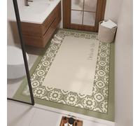 Extra Diatomite Bath Mat Non Slip Washable Absent Bathroom Rug for Bathtub Shower Kitchen Green 120x140cm