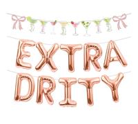 Extra Dirty Martini Balloon Banner Decoration for Casino Decor Girl Cocktail Martinis Bachelorette Party Birthday Party Supplies