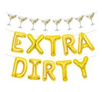 Extra Dirty Martini Balloon Banner Decoration for Casino Decor Girl Cocktail Martinis Bachelorette Party Birthday Party Supplies