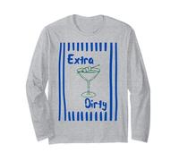 Extra Dirty Martini Cocktail Old Money Aesthetic Martini Long Sleeve T-Shirt