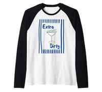 Extra Dirty Martini Cocktail Old Money Aesthetic Martini Raglan Baseball Tee