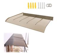 Extra Door & Window Canopy Protective Awning 45x120cm (17.7x47.2in) 3.5mm Thick Brown Available in 40-300cm Sizes Weather Resistant Stylish Outdoor Shelter