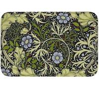Extra Durable Door Mat -William Morris Floor Door Kitchen Bathroom Mat Anti-Slip Outdoor Floral Doormat Bedroom Balcony Entrance Rug Carpet Footpad 36x24 Inch