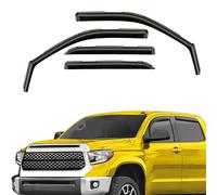 Extra Durable Window Deflectors in-Channel Window Visors Rain Guards Fit for Toyota Tundra 2007-2021 CrewMax, Sun Visors, Wind Vent for Shades, Exterior Car Accessories - 4pcs. AG0129