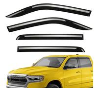 Extra Durable Window Deflectors with Adhesive Tape, Rain Guards Suitable for Dodge Ram 1500 2019-2025 Crew Cab, Sun Visors, Wind Suckers, Air Vent Blinds