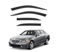 Extra Durable Window Visors Rain Guards For Benz E Class W212 SWB 2010 2011 2012 2013 2014 2015, Vent Shades Accessories, Exterior Car Accessories, Window Deflectors,With bright strips