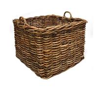 Extra Extra Extra Large XXXL Square Wicker Weave Log Basket - Brown