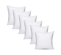 Extra Fill Plump Cushion Inner Pads (Pack of 6), 30 x 30 cm (12" x 12") | 100% Hollowfibre Cushions Inners Fillers Scatters - Cushion Stuffer Inserts, Hollowfibre Pillows (White)