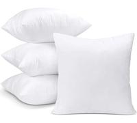 Extra Fill Plump Hollowfibre Cushions Pads Super Soft Inners Fillers Scatters Quick Rebound Fluffy Cushion Stuffer Inserts, Perfect for Sofa Bed Office Car or Pets Cushion (24 x 24 inch Pack of 4)