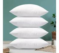 Extra Fill Plump Hollowfibre Cushions Pads Super Soft Inners Fillers Scatters Quick Rebound Fluffy Cushion Stuffer Inserts, Perfect for Sofa Bed Office Car or Pets Cushion (12 x 18 inch Pack of 4)