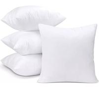 Extra Fill Plump Hollowfibre Cushions Pads Super Soft Inners Fillers Scatters Quick Rebound Fluffy Cushion Stuffer Inserts, Perfect for Sofa Bed Office Car or Pets Cushion (20 x 20 inch Pack of 4)