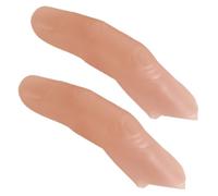 Extra Finger Ring Prank, False Fingers, Soft Thumb Tip Magic Skills, Finger Stage Performance Props, Fake Thumb Tips Prop Trick Fingers Stage Shows, Outdoor Fun Tools Freind Home Gift(2PCS)