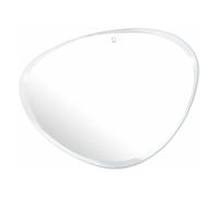 Extra flat beveled oval mirror - 87x67 cm Natural one size