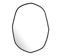 Extra Flat Bevelled Black Contour Mirror - Asymmetric 66 x 85 cm Black one size