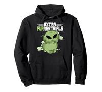 Extra Furrestrials Alien Celestial Dog Lover Outer Space UFO Pullover Hoodie