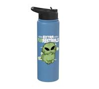 Extra Furrestrials Alien Celestial Dog Lover Outer Space UFO Stainless Steel Insulated Water Bottle