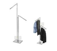 EXTRA HEAVY DUTY 2 WAY SLOPING ARM CLOTHES GARMENT DRESS RAIL