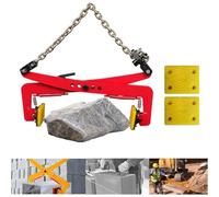 Extra Heavy-Duty Lifting Clamps 772Lbs/1102Lbs/2480Lbs - Adjustable Jaw Granite Slab Handling Clamp with Replaceable Anti-Skid Chuck for Vertical Plat(Onecolor-Openingsize16.532In)