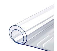 Extra Heavy Duty Tablecloth 2.0mm Thick,Non-SlipSpill Proof Vinyl Table Protector,PVC Clear Table Cover Protector,for Coffee Table, Dining Table,Writing Desk,30x130cm/12x51in,Clear 2mm