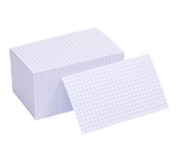 Extra Heavyweight Grid Index Cards 3x5 Inch 92lb Weight Double Sided Graph Ruled Notecards Thick Flash Cards for Note-Taking, Studying, and Organization, Ideal for School, Home and Office - 100 Count