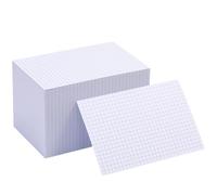 Extra Heavyweight Grid Index Cards 4x6 Inch 92lb Weight Double Sided Graph Ruled Notecards Thick Flash Cards for Note-Taking, Studying, and Organization, Ideal for School, Home and Office - 200 Count