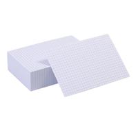 Extra Heavyweight Grid Index Cards 4x6 Inch 92lb Weight Double Sided Graph Ruled Notecards Thick Flash Cards for Note-Taking, Studying, and Organization, Ideal for School, Home and Office - 50 Count