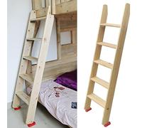 Extra High Wooden Loft Bed Ladder - 100-175 cm, 9.5 cm Wide Steps, Safe Angled Design for Adults & Kids, Perfect for Bunk Beds & RVs, & Sturdy Construction