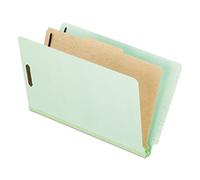 Extra-Hvy Pressboard Classification Folders, Legal, Four-Section, 10/Box
