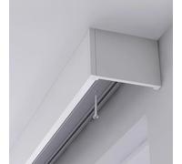 Extra Lang 3in1 Curtain Track System - 5.2m Nano Silence Gliders for Ceiling/Wall Mount Double Track with Box - Ideal for Home/Office Window Treatments
