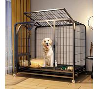 Extra Lar Dog Crate, Heavy Du Stainless Steel Ca with Locking Door, Easy-Move Wheels & Removable Tray for Lar Dogs - Secure & table Pet Home