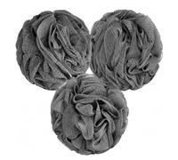 Extra Large 100g Shower Puff 3 Pack 50% Heavier Than Standard Premium Ultra-Dense Soft Mesh Loofah Sponge for Body Gentle Exfoliating Shower Scrubber for Men & WomenGift-Ready (3X Gray)