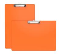 Extra Large 11x17 Clipboards 2 Pack, Landscape and Vertical Layout, Orange Plastic Drawing Boards with Low Profile Clip. Suitable for Watercolor, Sketching, Painting. Art & Drafting Supply