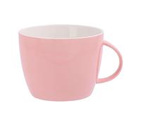 Extra Large 1200ML Ceramic Ramen Bowl with Lid - Microwave Safe Noodle Mug with Ergonomic Handle for Quick Meals - Ideal for Students & Office Workers (Pink)
