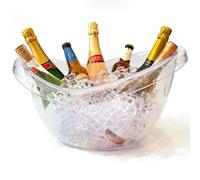 Extra Large 12L Ice Bucket, Plastic Drinks Bucket - Large Capacity for Champagne, Wines and Beers