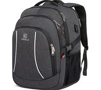 Extra Large 17.3in Laptop Backpack ,Durable Travel Backpacks with USB Charging Port, RFID Anti Theft Pocket Big Business Computer Bag Water Resistant College School Bookbag Gifts for Men Women,Grey