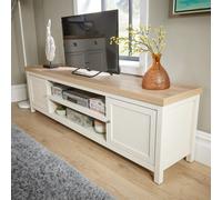 Extra Large 180cm 36mm Oak Top TV Stand 1 Drawer Cabinet Unit