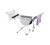 Extra Large 20 Bar Heated Electric Clothes Airer with Timer & Cover | Foldable Winged Indoor Heated Drying Rack | Energy-Efficient Alternative to Tumble Dryer