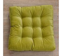Extra-Large 21.7" Square Seat Cushions - Super Soft Thick Floor Pillows for Dining Chairs & Bay Windows - Comfortable Green Cushions for Home Decor