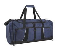 Extra Large 26 Inch 79 Liter Duffel Bag 48 Inch Long Shoulder Strap, Reflective Piping for Travel, Gym, Sports, Track, Field, Men, Women, Navy Blue, XL, Duffel Bag
