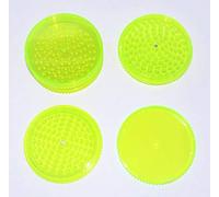 Extra Large 3 Piece 90mm Clear Coloured Tough Plastic Herb Grinder Acrylic Magnetic Spice Mill Crusher (Yellow)