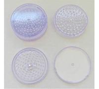 Extra Large 3 Piece 90mm Clear Coloured Tough Plastic Herb Grinder Acrylic Magnetic Spice Mill Crusher (Clear)