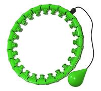 Extra Large 32 Knots Weighted Smart Hula Hoop for Adults Women, Exercise Weight Loss Infinity Hoop with Weight Ball, Detachable Knots Fitness Hula Hoop with Rotation Massage XXXL (Green,32 Knots)