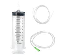 Extra Large 500ml/550ml Plastic Syringe with Green-Port Tube, Glue Applicator for Labs and Pets - Needle-Free