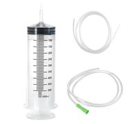 Extra Large 500ml/550ml Plastic Syringe with Green-Port Tube, Glue Applicator for Labs and Pets - Needle-Free