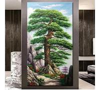 Extra Large 5D Diamond Painting Kits for Adults Tree Landscape, DIY Diamond Art Painting Kits Round Drill Full Drill Gem Art Painting Kit for Home Wall Decor 16x32 inch
