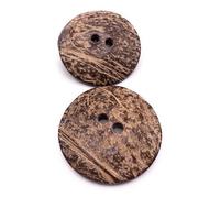 Extra Large 62mm Coconut Shell Buttons 2 Hole Crafts Scrapbooking Brown Big Knitting Buttons (4)