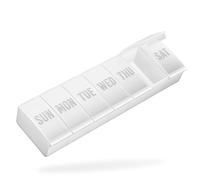Extra Large 7 Day Pill Box Organiser, Weekly Vitamin Case Box Large Capacity Compartments, BPA-Free Medication Organiser, Daily Pill Case to Hold Vitamins, Cod Liver Oil and Medication-White