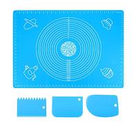 Extra Large 70x50cm Silicone Baking Sheet with Measurement - Non-Slip & Non-Stick Pastry Rolling & Kneading Board, Bread & Fondant Mat, Cooking Bakeware