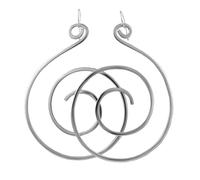 Extra Large 925 Sterling Silver Spiral Drop Earrings