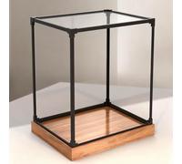 Extra Large Acrylic Display Case with Dust Cover Aluminum Frame Perfect for Collectibles Models and Miniatures 15x15x30cm (6x6x12in)